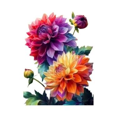 Imagem de Huacan 5D Pintura Diamante Flor Diamante Mosaico Nova Coleção 2025 Ima