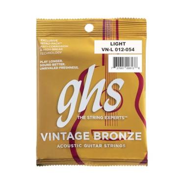 Imagem de GHS Strings Cordas de guitarra acústica vintage bronze VN-L, luz (.012-.054)