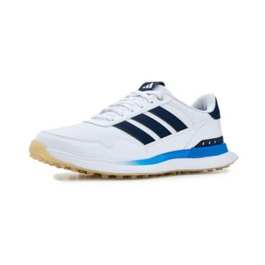 Imagem de adidas Tênis masculino de golfe, Ftwr Branco/azul marinho universitário/azul claro, 42