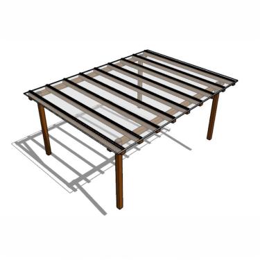 Imagem de Kit Policarbonato Compacto Cristal 3mm 4,00m X 6,00m - Perfis Naturais Cristal: 88% De Transmissão De Luz