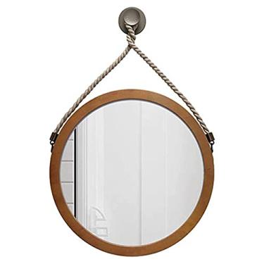 Imagem de Espelho de maquiagem espelho de banheiro mesa de vestir montada na parede espelho de banheiro redondo europeu - espelho de banheiro montado na parede - espelho espelho de vaidade espelhos para mesa