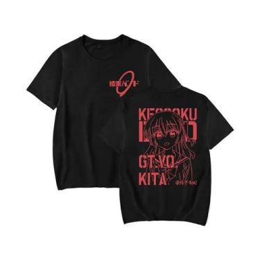 Imagem de Camiseta Masculina Bocchi the Rock Anime, Confortável, Com Estampa Hip