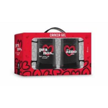 Imagem de CANECA GEL 300ML C/2 PRA NOS AMOR DO MUNDO BRASFOOT