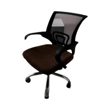 Imagem de Capa De Cadeira De Escritório Em Veludo Elástico Universal Para Cadeir