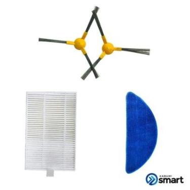 Imagem de Kit reposição para Robô Aspirador KABUM! smart 500/700 5 Filtros HEPA + 2Panos de Limpeza - KSHPR217-Unissex