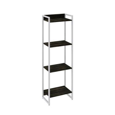 Imagem de Estante Dynamica 45x30x146cm C/04 Prateleiras Carvalho Dark / Est.branca Carvalho Dark / Est.branca