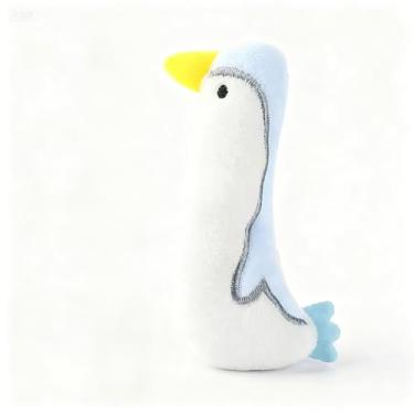 Imagem de Brinquedo interativo para gatos fofos gatinhos de pelúcia em forma de pinguim, brinquedo branco para mastigar erva de gato brinquedos de pinguim para gatos (12 cm - 1 peça - 006