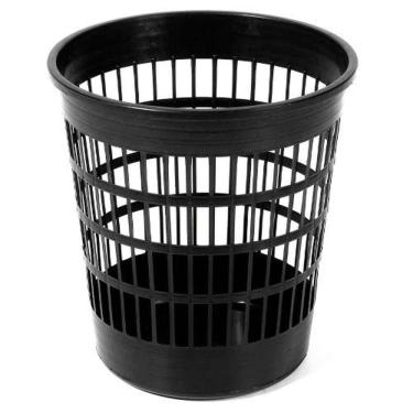 Imagem de Lixeira Plástica 10 Litros Telada Paredes Teladas - Dtools 28,5cm Altura 27cm Diâmetro