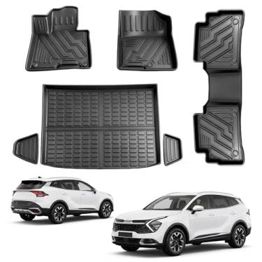 Imagem de Vanseno Tapetes de chão e forro de carga para Kia Sportage 2023 2024 2025 2026 forro de chão tapete de porta-malas para todos os climas TPE acessórios de tapete de proteção de borracha (não serve para