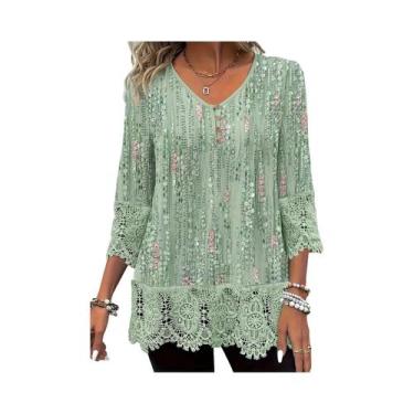 Imagem de Camiseta Casual Elegante De Manga Longa plus Size Para Mulheres, Moda 