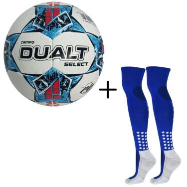 Imagem de Kit 01 Bola De Futebol Campo Dualt Select Pro Costurada á Mão + 01 Meião Penalty Matis Treino 39-44
