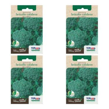 Imagem de Kit 4 Sementes De Brócolis Calabres De Cabeça Verdadeiro - Topseed
