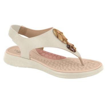 Imagem de Sandália Feminina Modare Ortopédica Pedraria Calce Fácil Confort Leve 