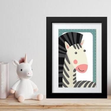Imagem de Quadro Infantil Safari Zebrinha- 60X48Cm - Quadros On-Line