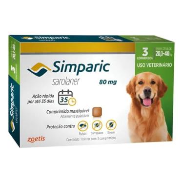 Imagem de Zoetis Simparic 80Mg 20 1 Até 40Kg 03 Compr Para Cães