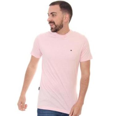 Imagem de Camiseta Tommy Hilfiger Masculina Essential Cotton Rosa Claro-Masculino