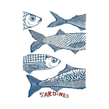 Imagem de Pôster Colorido De Animais Marinhos Em Tela Para Cozinha E Sala De Est