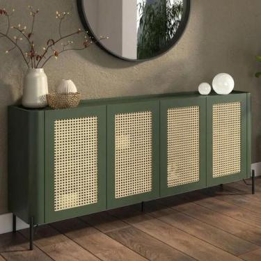 Imagem de Aparador Buffet Porta Sextavada 180cm Pés Metal 100% MDF - Casa Lar In