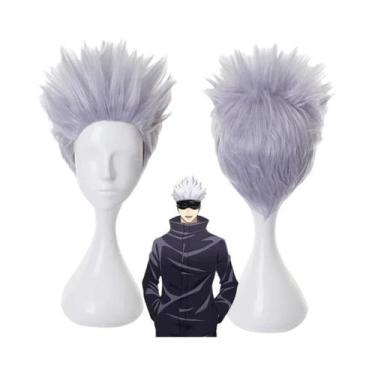 Imagem de Fantasia Cosplay Masculina Jujutsu Kaisen Gojo Satoru Com Tapa-olho, P