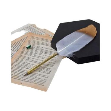 Imagem de 1 peça de papelaria caneta esferográfica de pena fofa estilo de person