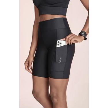 Imagem de Bermuda Lupo Run 5 Pockets Bolso Feminina 76234, M, Preto