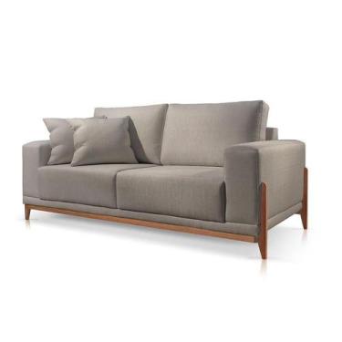 Imagem de Sofá Paris 2 Lugares Linho Cinza Claro 1,90m Confortável - Poltjá Move