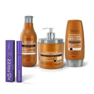 Imagem de Kit Cauterização Capilar Cauter Restore Forever Liss com Xô Frizz