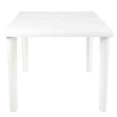 Imagem de Mesa Plástica Quadrada 71 x 62cm Desmontável Branca MOR, Branco