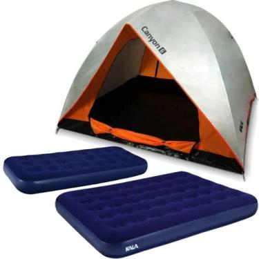 Imagem de Barraca Camping até 6 Pessoas + Colchão Casal Inflável KALA + Colchão 
