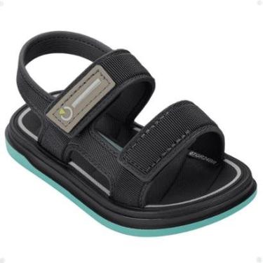 Imagem de Sandália Infantil Cartago Malaga Sport Tiras Autocolantes Cinza-Masculino