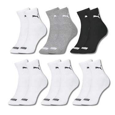 Imagem de PUMA Kit 06 Pares Meia Cano Médio Adulto Unissex | KIT - B | 34-39