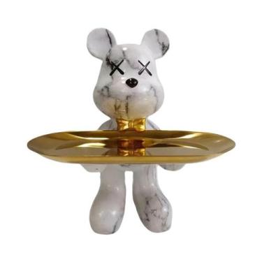 Imagem de Estatueta De Urso Moderna De Graffiti De 21cm, Decoração Para Casa, Es