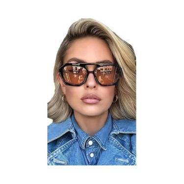 Imagem de Óculos De Sol Quadrados De Armação Grande, Conjunto De 4, Feminino, Re