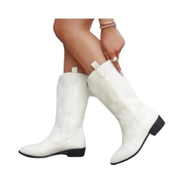 Imagem de Botas De Cowboy Femininas Em Tamanhos Grandes, Até O Meio Da Panturril