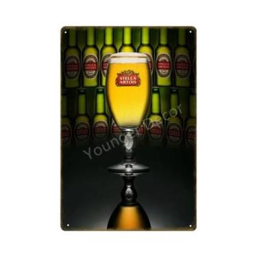 Imagem de Placa De Metal Vintage Stella Artois: Pôster Retrô Para Decoração De P