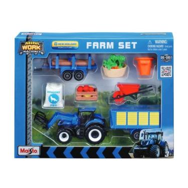 Imagem de Play Set Maisto Mini Trator Agrícola Azul