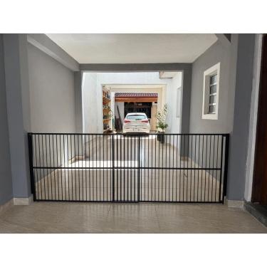 Imagem de Portão de segurança - Alumínio - 100 cm x 133 a 250 cm - Preto
