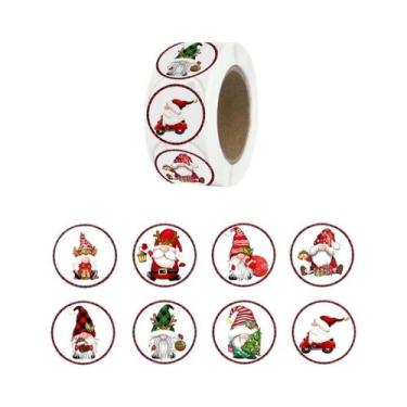 Imagem de Adesivos De Gnomos De Natal 500pcs DIY Para Presentes De Festa, Pacote