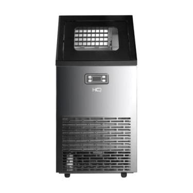 Imagem de Máquina de gelo profissional hq 45kg turbo ice preto e inox 220v, 220V