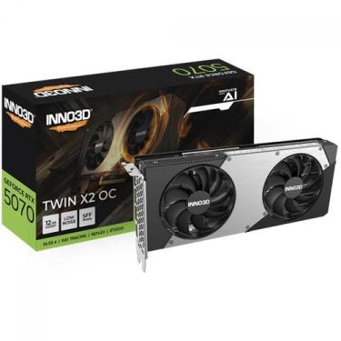 Imagem de Placa de Vídeo INNO3D NVIDIA GeForce RTX 5070 TWIN X2 OC, 12GB, GDDR7,