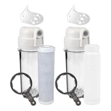 Imagem de Kit Filtro Água Royal B & B Carvão Ativado E Resina Mista Mb400 Transp