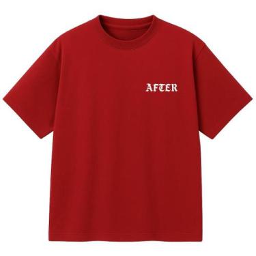 Imagem de Camiseta Oversized Premium Vermelha 100% Algodão com Estampa DTF - AFT