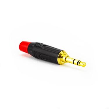 Imagem de Plug Conector P2 Macho Estéreo Cirilo Cabos, VERMELHO