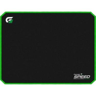 Imagem de Mousepad Gamer Fortrek Speed MPG101, Médio (320X240mm), Preto/Verde - 72691-Unissex