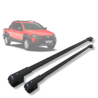 Imagem de Rack Bagageiro De Teto Travessa Fiat Strada Locker 2009 a 2013 Alumíni