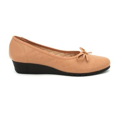 Imagem de Sapatilha Moleca 5156.705 Sapato Salto Anabela Laço Casual Feminino, 3