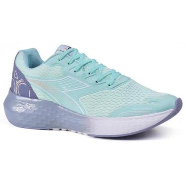 Imagem de Tênis Diadora DFAR030-06 Vulcano II AZUL / LILAS / ROSA, 34, Azul, Lil