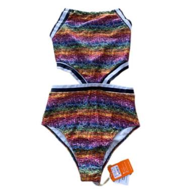 Imagem de Maiô Feminino Estampado c Abertura no Quadril e Costas Camboriú, Color