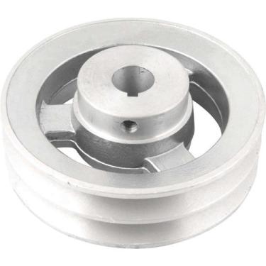 Imagem de Polia de Alumínio 2 Canais, Perfil A, 120 mm com Furo de 3/4" - 19,1 m