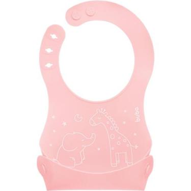 Imagem de Babador de Silicone com Pega Migalhas Rosa Buba 14489